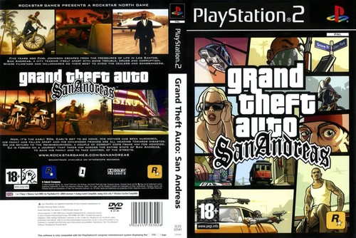 San andreas ps2 game case - andreas,