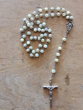 CORONA ROSARIO VINTAGE - ARTE SACRA - VECCHIA ANTICA - GRANI - CROCE CROCIFISSO