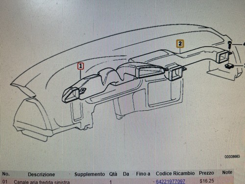 Condotto aria cruscotto bmw - aria,