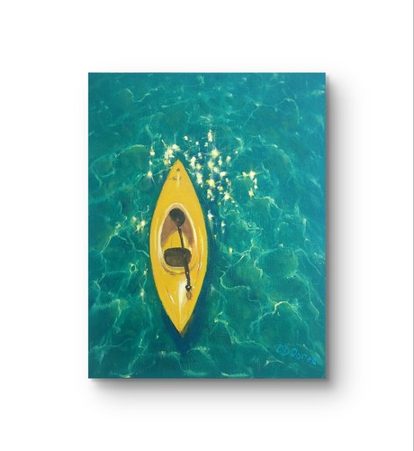 Dipinto olio paesaggio - , marino