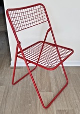 Sedia pieghevole RETRO stile Ikea filo metallo CANDY MELA RED - SENZA TEMPO - TRENDY