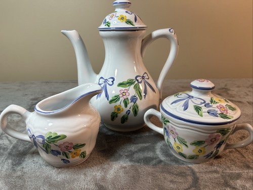 Herend village pottery blue - village,