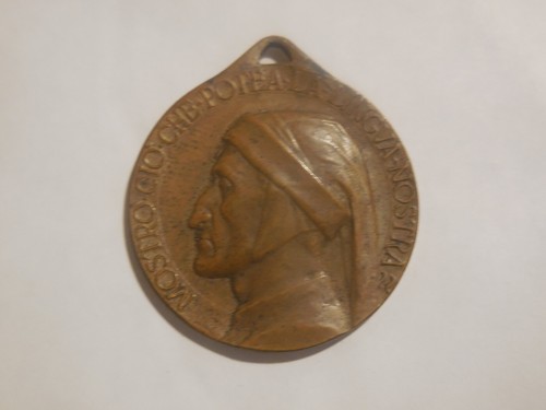 Medaglia centenario dante - medaglia, vi