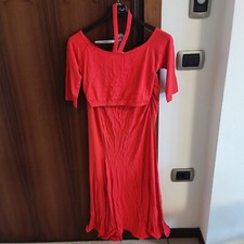 Abito da danza rosso mai usato Tg: XL (top corto e gonna con spacco) + 2 veli