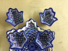 DECORATIVO COMPLEMENTO D'ARREDO-CERAMICA POLICROMA ARTISTICA-ANTIPASTIERA-UTILE