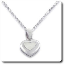 Pendente cuore madreperla - in,