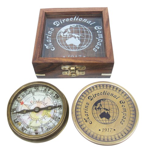 Compasso scatola legno - in,