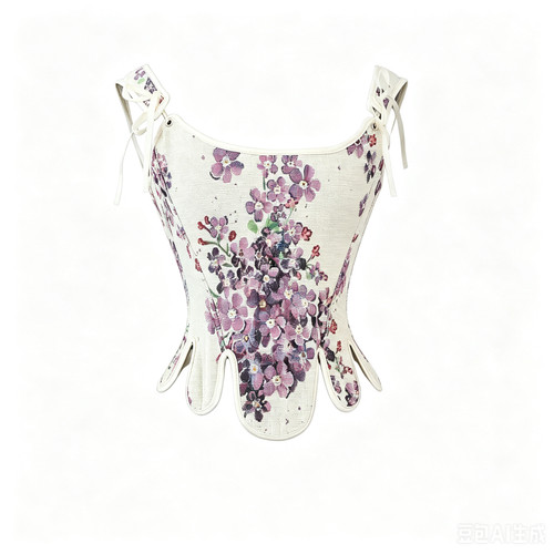 Top corsetto orlo irregolare