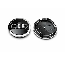 4 Tappi Coprimozzo Audi Nero
