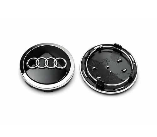 Tappi coprimozzo audi nero - tappi,