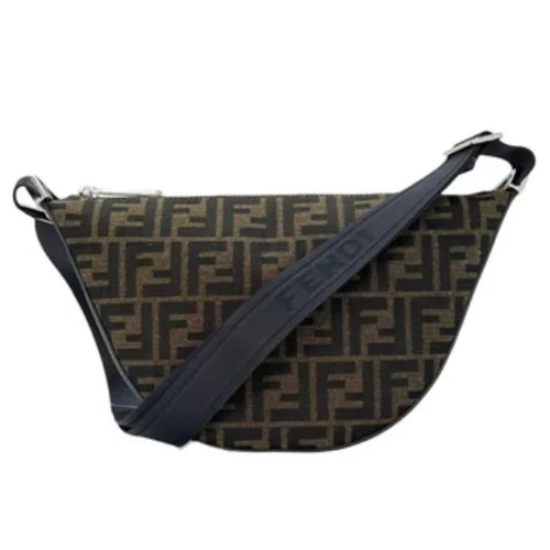 Fendi jacquard crossbody brown - crossbody,