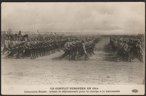 Ww1 postcard russian infantry - ww1,