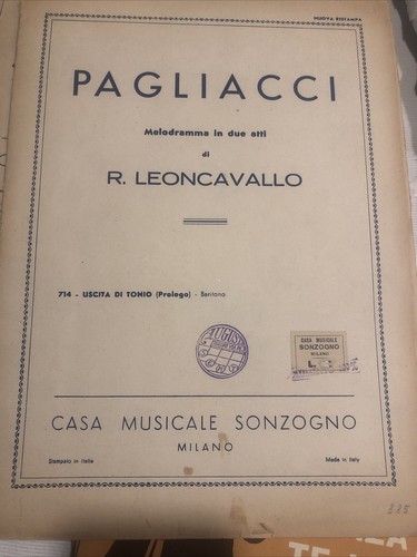 Spartito leoncavallo - spartito,