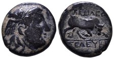 Antica moneta greca in bronzo