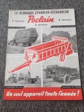 POCLAIN  " Remorque Epandeur Déchargeur " Brochure années 50  Plessis Belleville