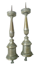 Antica coppia candelieri - antica,