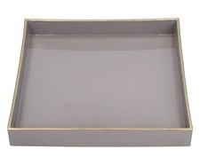 Vassoio Deco Quadrato - Lilla Antico, Oro - KERSTEN - 22 cm x 22 cm x 3 cm
