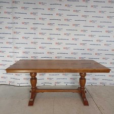 Tavolo in Stile Legno Massello Gambre Tornite Italia Metà 900 Originale