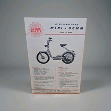 Mini Demm Depliant D'epoca Originale Rivenditore Motocicli