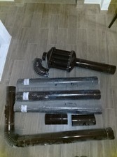 stufa a legna camino, colore marrone, diametro 12cm tutti i pezzi inclusi, per i