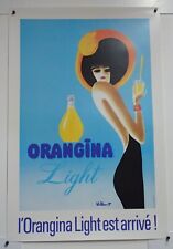 MANIFESTO AFFICHE ORANGINA LIGHT BERNARD VILLEMOT VINTAGE