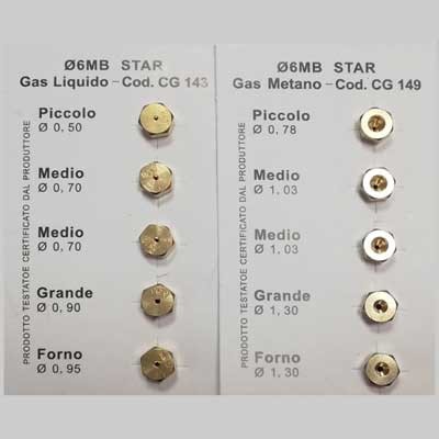 Set ugelli gas - per, cucina