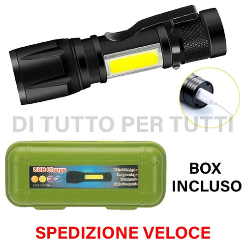 Torcia led ricaricabile - torcia,