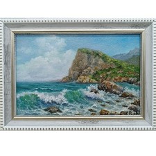 Quadro olio paesaggio marino