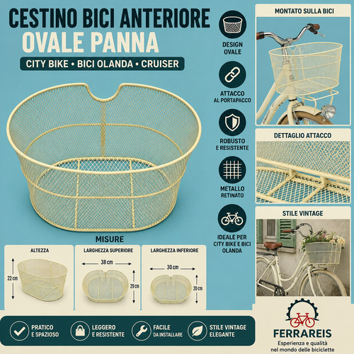 Cestino bici anteriore olanda - cestino,