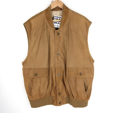 Gilet gilet vintage Bugatti in pelle scamosciata taglia 2XL (V2279)