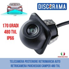 TELECAMERA POSTERIORE RETROMARCIA AUTO RETROCAMERA PARCHEGGIO CAMPER 480 TVL