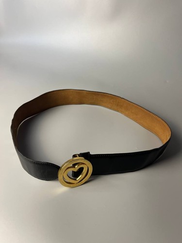 Cintura moschino pelle nera - cintura, in
