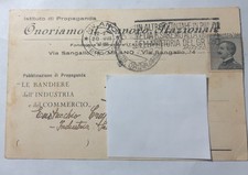 Milano- Cartolina Postale-Pubblicita' Rivista - Annullo a Targhetta-Mussolini