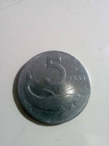 Moneta lire delfino - 5, del