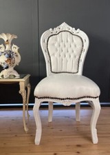 Sedia bianca stile barocco