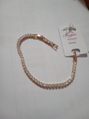 Bracciale tennis oro - oro, rosa