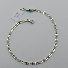 BRACCIALE DA UOMO A MAGLIA GRUMETTA  IN ORO BIANCO 18KT 2,15 GRAMMI (8327)