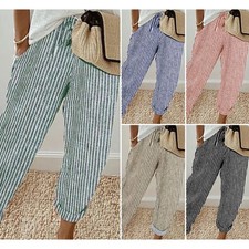 Pantaloni da donna a righe per il tempo libero pantaloni da jogging estivi pantaloni harem pantaloni da fitness pantaloni della felpa