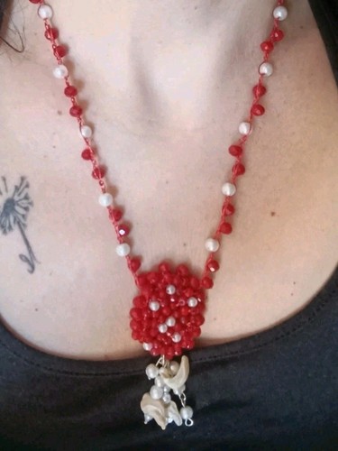 Collana con cristalli perle - collana,