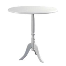 TAVOLINO TONDO BIANCO IN LEGNO 40 X H 63 CM CON BASE A TREPPIEDI
