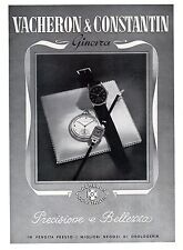 PUBBLICITA' 1938  VACHERON COSTANTIN GINEVRA OROLOGIO WATCH MODELLI UOMO DONNA 