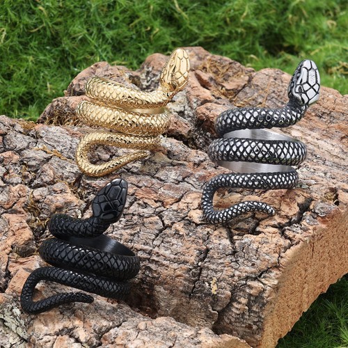 Anello serpente acciaio inox - anello,