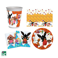 Kit coordinato BING  festa compleanno piatti bicchieri tovaglia NUOVO COORDINATO