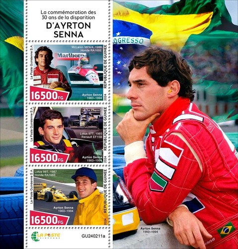 Francobolli ayrton senna - francobolli, 30°