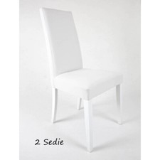 2 Sedie Ecopelle Bianche