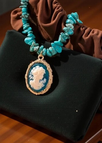 Collana cameo turchese - turchese, pietre
