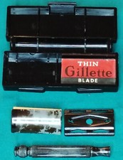 RASOIO DI SICUREZZA GILLETT BLADES ONLY CON SCATOLA SAFETY RAZOR VINTAGE BOX