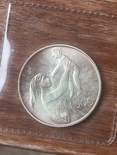 1972 Moneta 500 Lire Rep. San Marino ARGENTO Silver MATERNITA' OTTIMA RARA