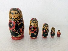 MATRIOSKA ORIGINALE RUSSA ANNI 70 IN LEGNO DECORATA A MANO MATRIOSCA