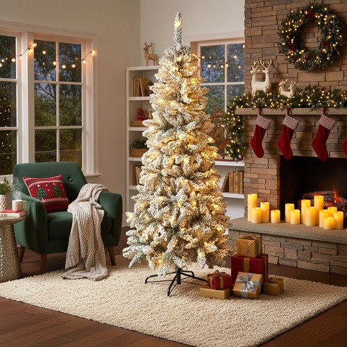 Albero natale slim - albero, innevato